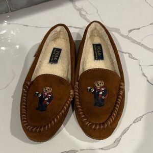 Polo by Ralph Lauren Brown Embroidered Loafers